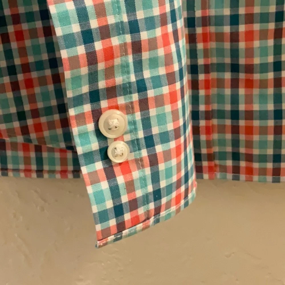 L.L.Bean - Shirt - Multi Plaid - Men’s Size M Reg Slightly Fitted - 100% Cotton - Picture 7 of 11